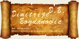 Dimitrije Bogdanović vizit kartica